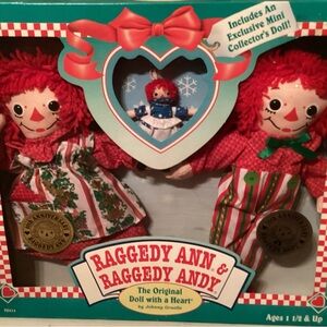 RAGGEDY ANN AND ANDY 80th and 75th ANNIVERSARY DOLLS